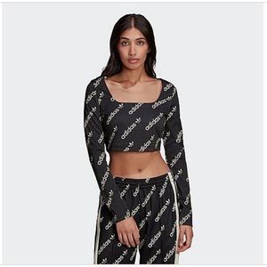 Adidas Originals Womens Adidas Originals Long Sleeve Crop Top - Womens